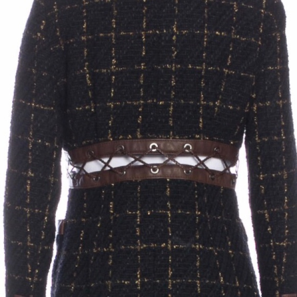 $$SOLD$$RARE $6700 CHANEL  BLACK PLAID BLAZER JACKET FR42 - Picture 7 of 14